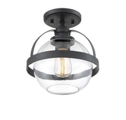 Savoy House 6-7200-1-89 One Light Semi-Flush Mount, Matte Black (2)