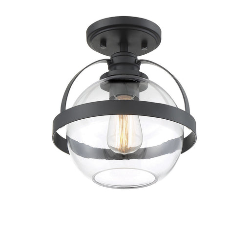 Savoy House 6-7200-1-89 One Light Semi-Flush Mount, Matte Black (2)