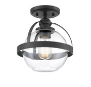 Savoy House 6-7200-1-89 One Light Semi-Flush Mount, Matte Black (3)
