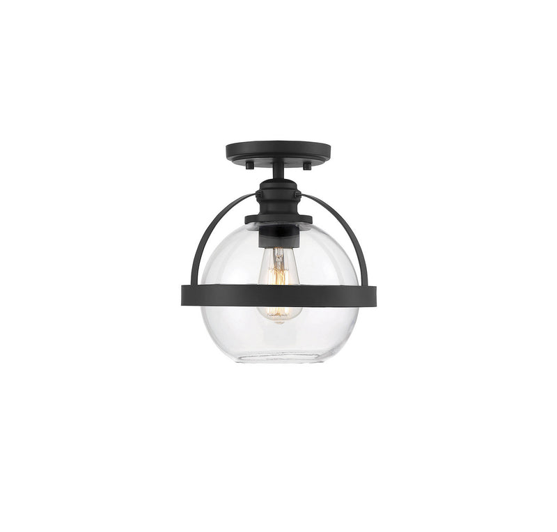 Savoy House 6-7200-1-89 One Light Semi-Flush Mount, Matte Black (4)