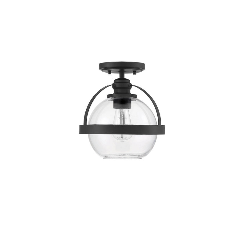 Savoy House 6-7200-1-89 One Light Semi-Flush Mount, Matte Black (5)