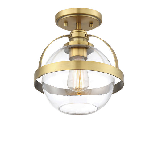 Savoy House 6-7200-1-322 One Light Semi-Flush Mount, Warm Brass (2)