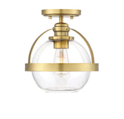 Savoy House 6-7200-1-322 One Light Semi-Flush Mount, Warm Brass (4)