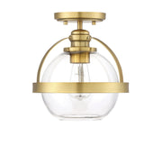 Savoy House 6-7200-1-322 One Light Semi-Flush Mount, Warm Brass (5)