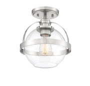 Savoy House 6-7200-1-SN One Light Semi-Flush Mount, Satin Nickel (2)