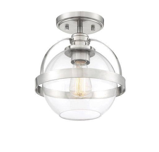 Savoy House 6-7200-1-SN One Light Semi-Flush Mount, Satin Nickel (2)