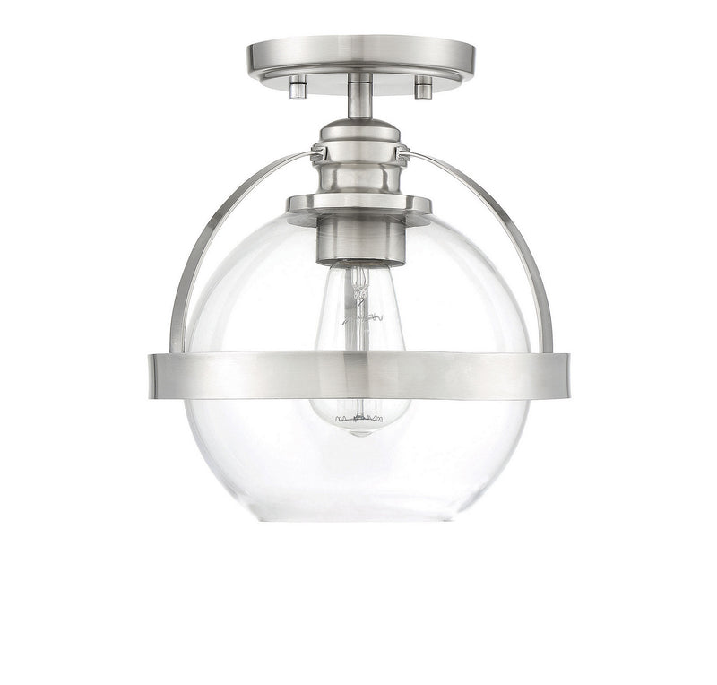 Savoy House 6-7200-1-SN One Light Semi-Flush Mount, Satin Nickel (5)