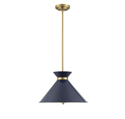Savoy House 7-2416-3-161 Three Light Pendant, Navy Blue with Brass Accents (3)