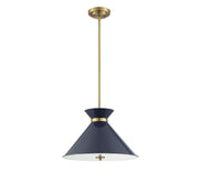 Savoy House 7-2416-3-161 Three Light Pendant, Navy Blue with Brass Accents (5)