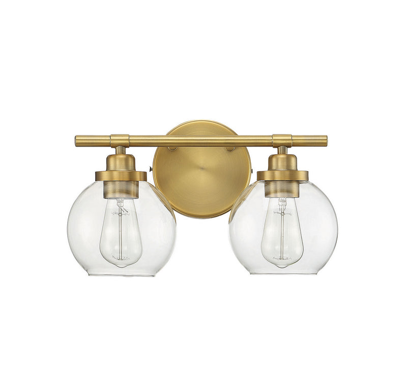 Savoy House 8-4050-2-322 Two Light Bath Bar, Warm Brass (2)