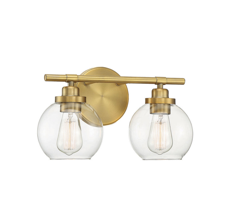 Savoy House 8-4050-2-322 Two Light Bath Bar, Warm Brass (3)