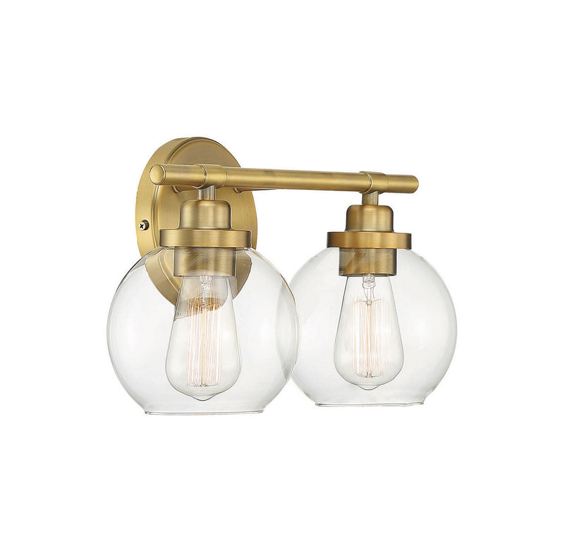 Savoy House 8-4050-2-322 Two Light Bath Bar, Warm Brass (4)