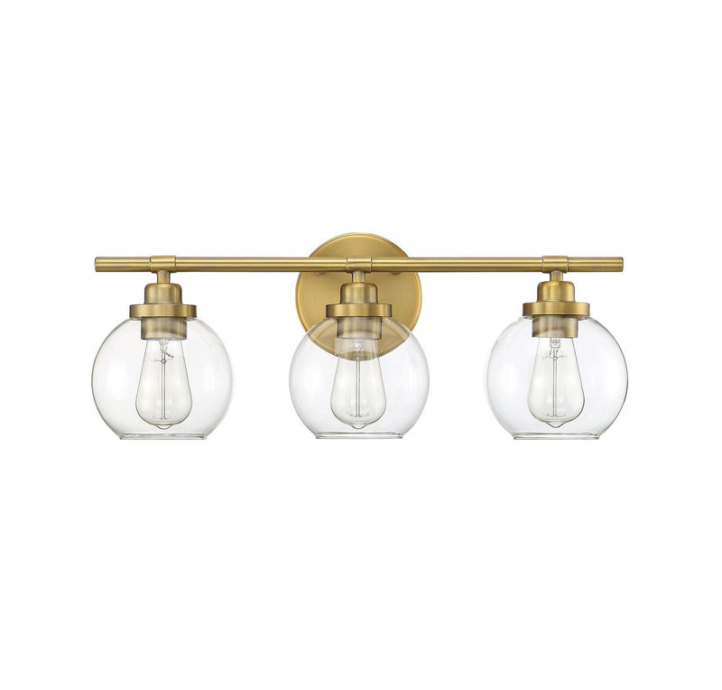 Savoy House 8-4050-3-322 Three Light Bath Bar, Warm Brass (2)
