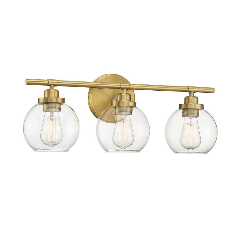 Savoy House 8-4050-3-322 Three Light Bath Bar, Warm Brass (3)