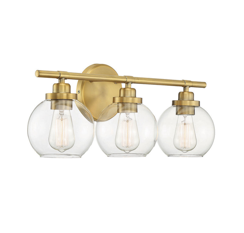 Savoy House 8-4050-3-322 Three Light Bath Bar, Warm Brass (4)