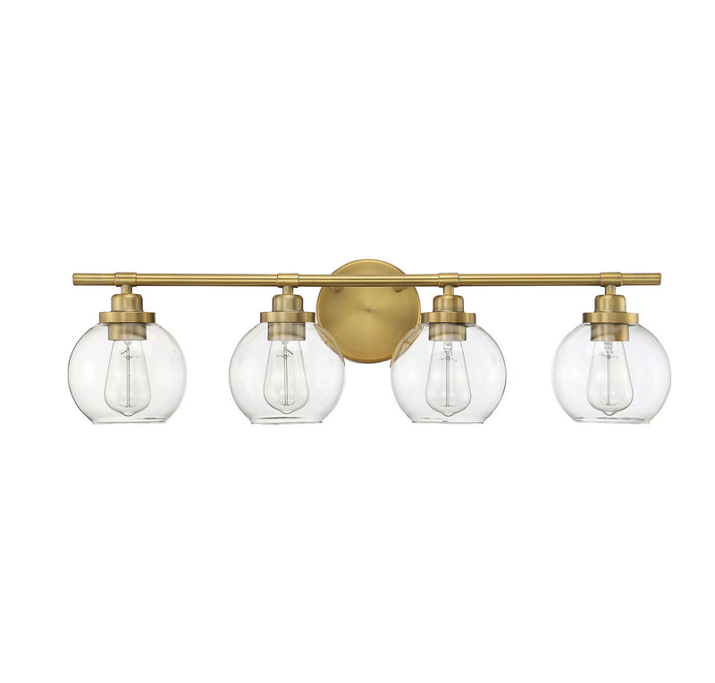 Savoy House 8-4050-4-322 Four Light Bath Bar, Warm Brass (2)