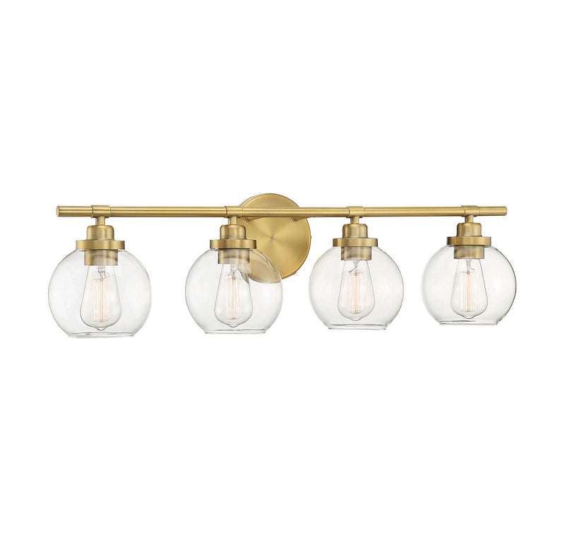 Savoy House 8-4050-4-322 Four Light Bath Bar, Warm Brass (3)