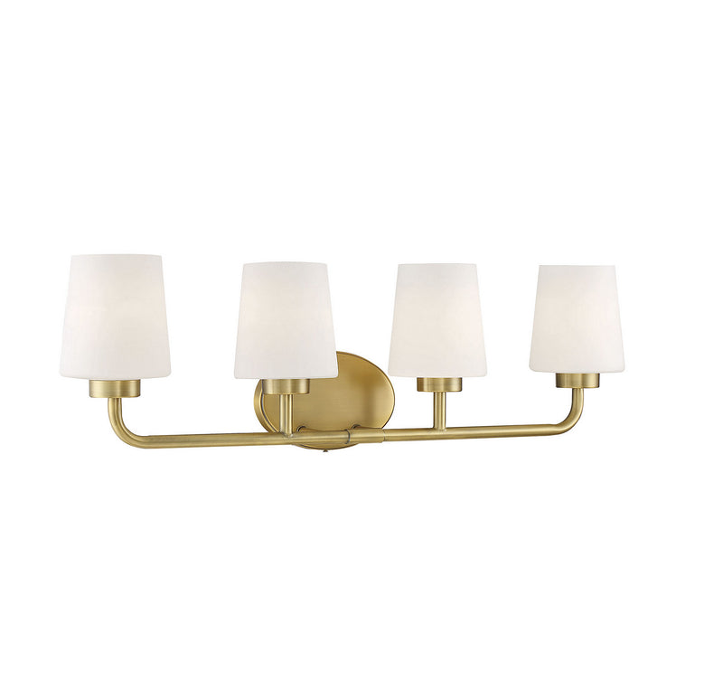 Savoy House 8-4090-4-322 Four Light Bath Bar, Warm Brass (3)