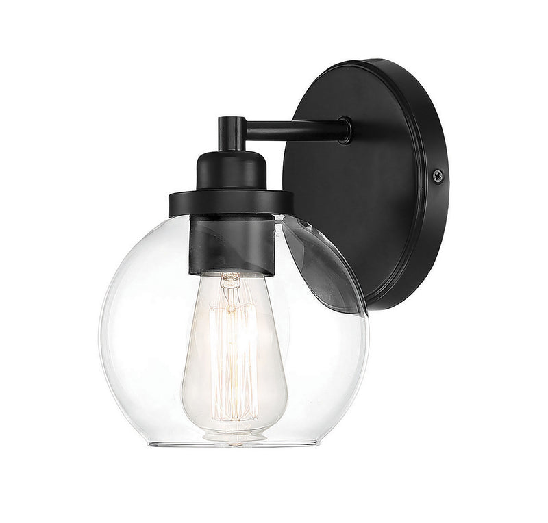 Savoy House 9-4050-1-BK One Light Wall Sconce, Matte Black (3)