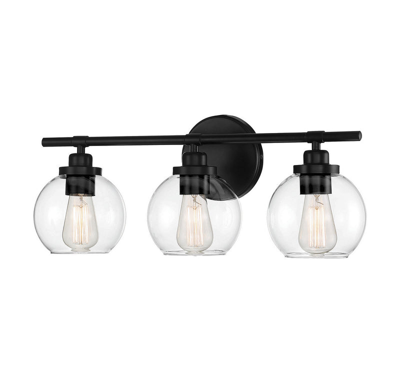 Savoy House 8-4050-3-BK Three Light Bath Bar, Matte Black (3)