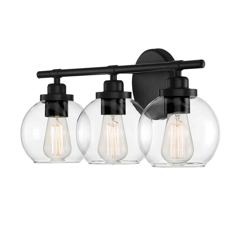Savoy House 8-4050-3-BK Three Light Bath Bar, Matte Black (4)