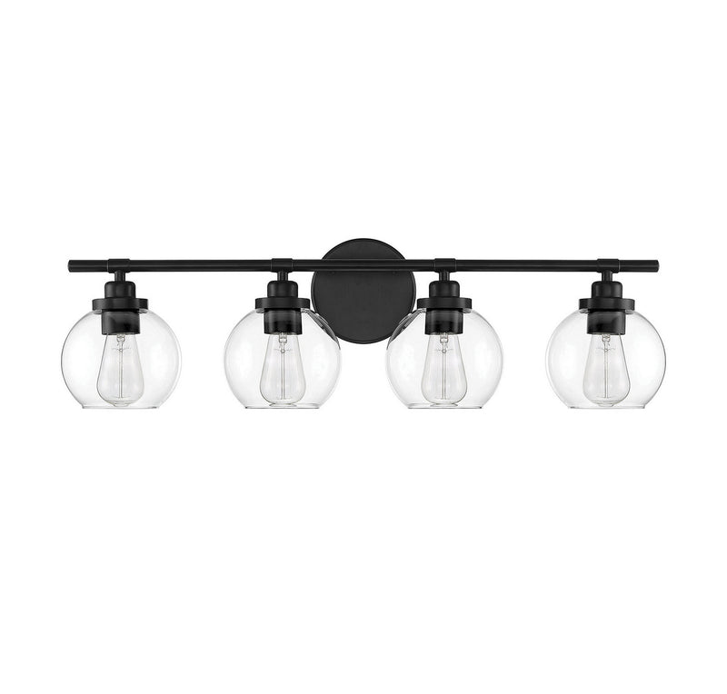Savoy House 8-4050-4-BK Four Light Bath Bar, Matte Black (2)