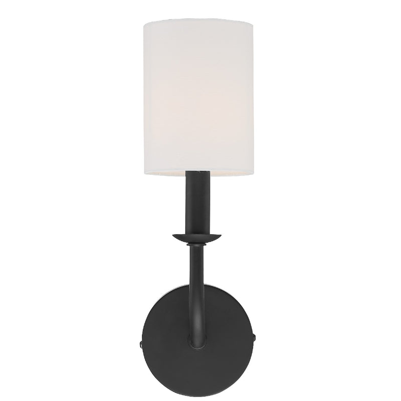 Crystorama BAI-A2101-MK Bailey One Light Wall Sconce Matte Black Alternate Image.jpg