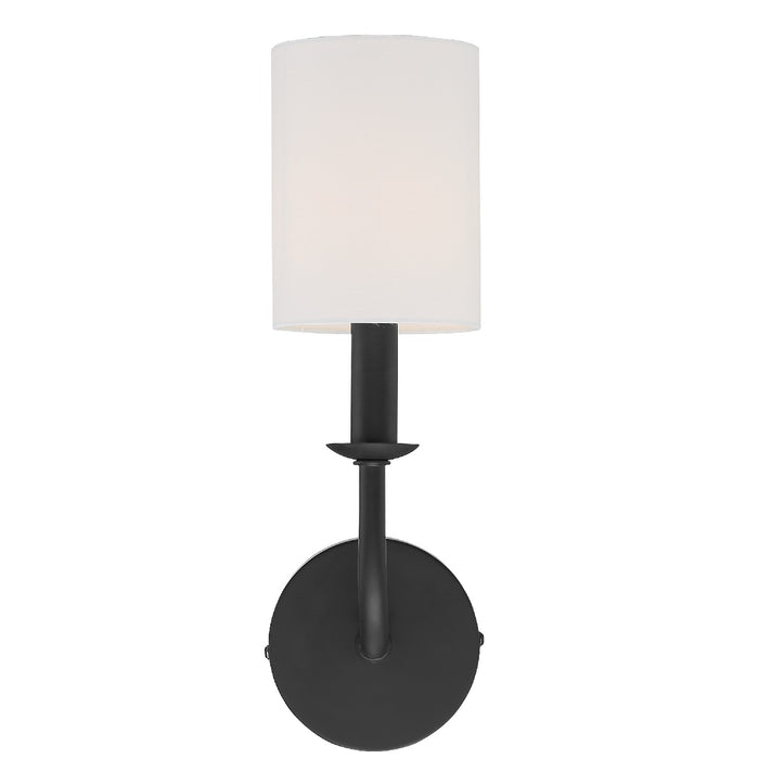 Crystorama BAI-A2101-MK Bailey One Light Wall Sconce Matte Black Alternate Image.jpg