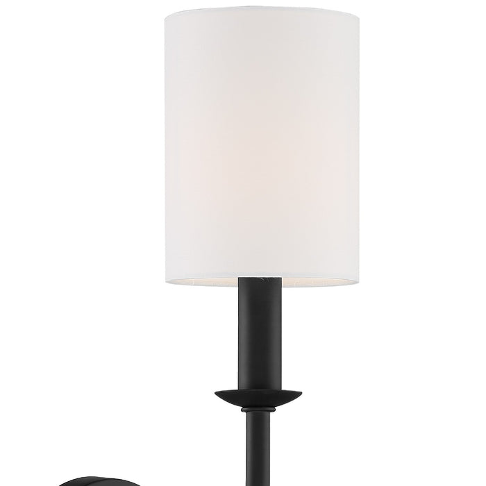 Crystorama BAI-A2101-MK Bailey One Light Wall Sconce Matte Black Alternate Image 2.jpg