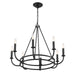 Crystorama BAI-A2108-MK Bailey Eight Light Chandelier Matte Black Alternate Image 2.jpg