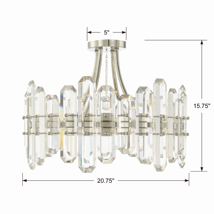 Crystorama BOL-8884-PN Bolton Four Light Semi Flush Mount Polished Nickel Alternate Image 4.jpg