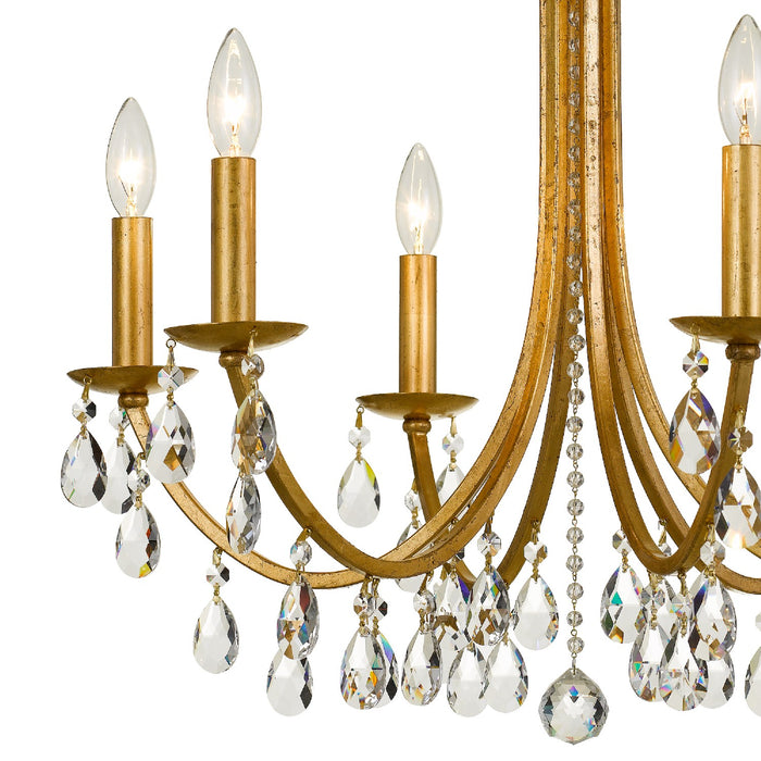 Crystorama 8826-GA-CL-S Bridgehampton Six Light Chandelier Antique Gold Alternate Image 2.jpg