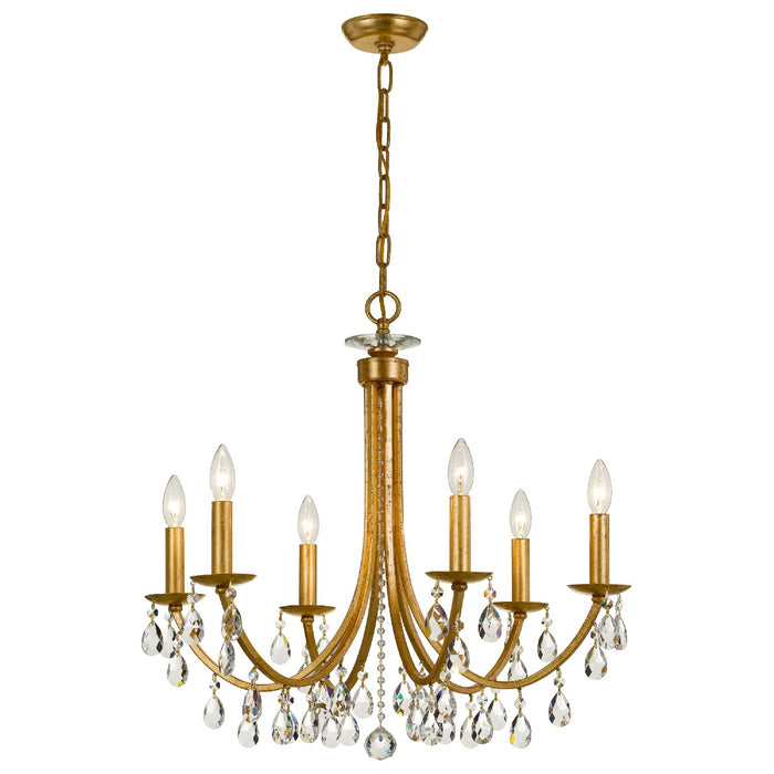 Crystorama 8826-GA-CL-SAQ Bridgehampton Six Light Chandelier Antique Gold Alternate Image.jpg