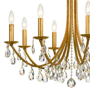 Crystorama 8828-GA-CL-S Bridgehampton Eight Light Chandelier Antique Gold Alternate Image 2.jpg