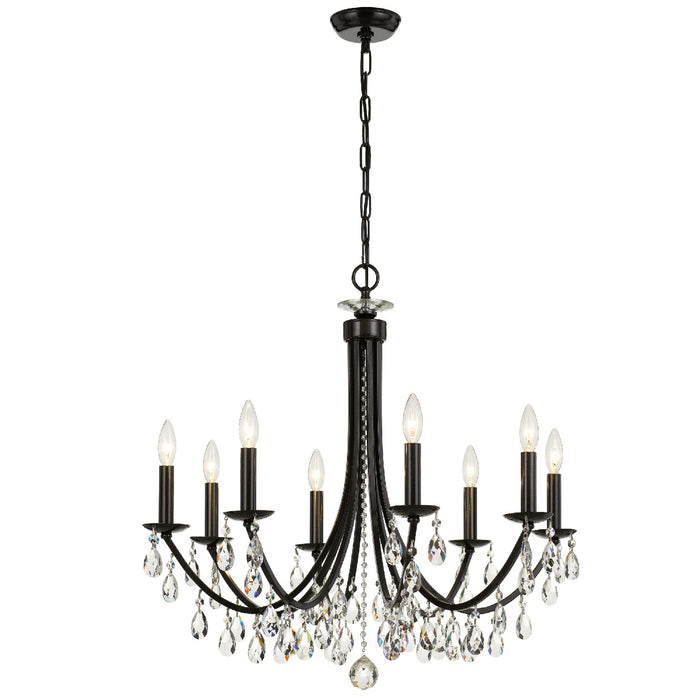 Crystorama 8828-VZ-CL-S Bridgehampton Eight Light Chandelier Vibrant Bronze Alternate Image.jpg