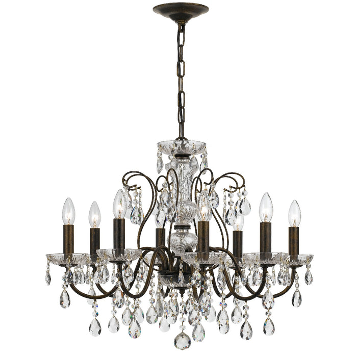 Crystorama 3028-EB-CL-S Butler Eight Light Chandelier English Bronze Alternate Image 2.jpg