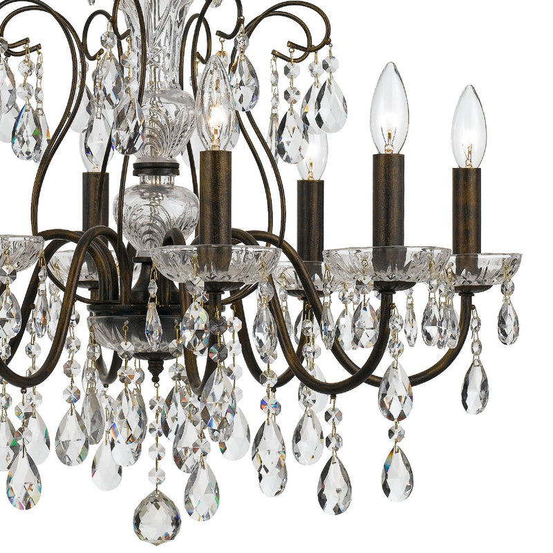 Crystorama 3028-EB-CL-SAQ Butler Eight Light Chandelier English Bronze Alternate Image 4.jpg