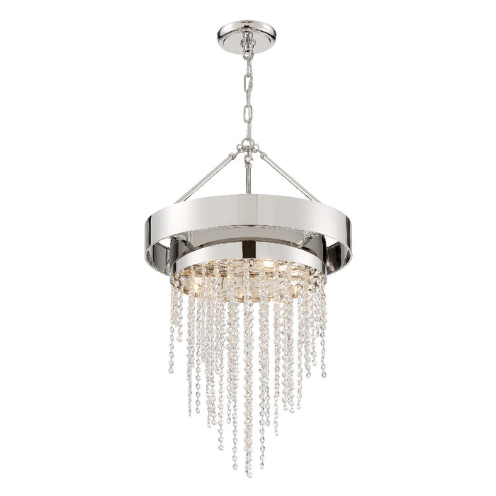 Crystorama CLA-A3205-PN-CL-MWP Clarksen Five Light Chandelier Polished Nickel Alternate Image 2.jpg