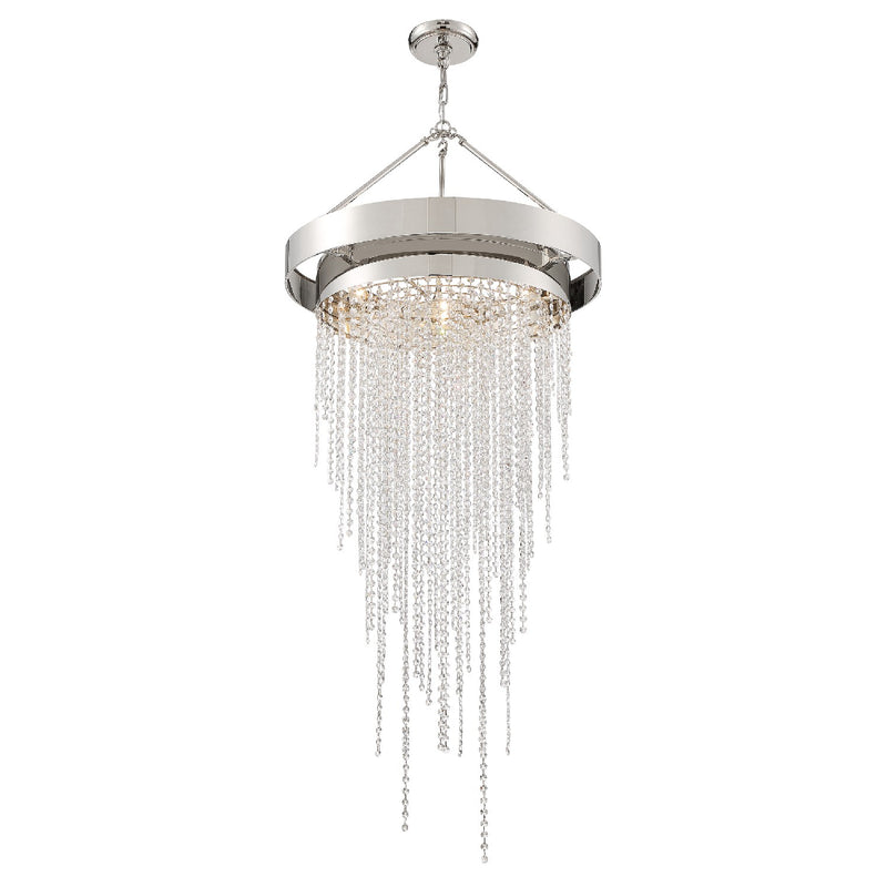 Crystorama CLA-A3207-PN-CL-MWP Clarksen Six Light Chandelier Polished Nickel Alternate Image 2.jpg