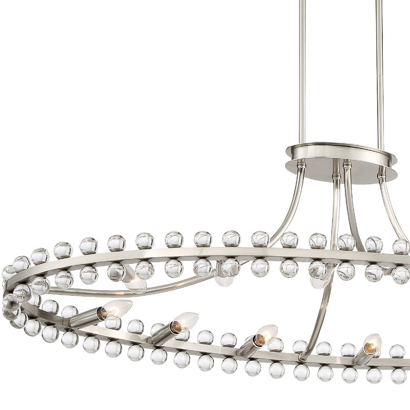 Crystorama CLO-8897-BN Clover 12 Light Chandelier Brushed Nickel Alternate Image 2.jpg