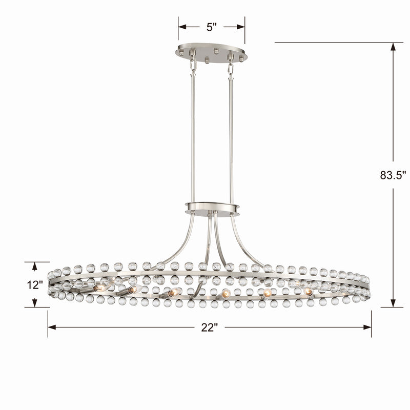 Crystorama CLO-8897-BN Clover 12 Light Chandelier Brushed Nickel Alternate Image 4.jpg