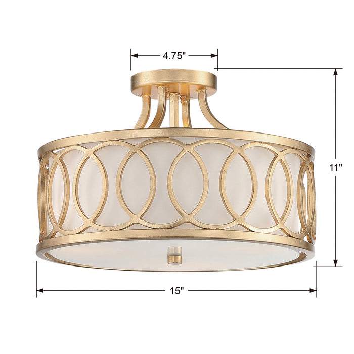 Crystorama 285-GA Graham Three Light Semi Flush Mount Antique Gold Alternate Image.jpg