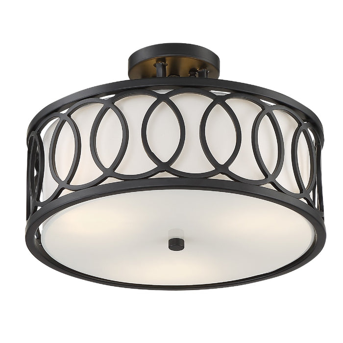 Crystorama 285-MK Graham Three Light Semi Flush Mount Matte Black Alternate Image.jpg