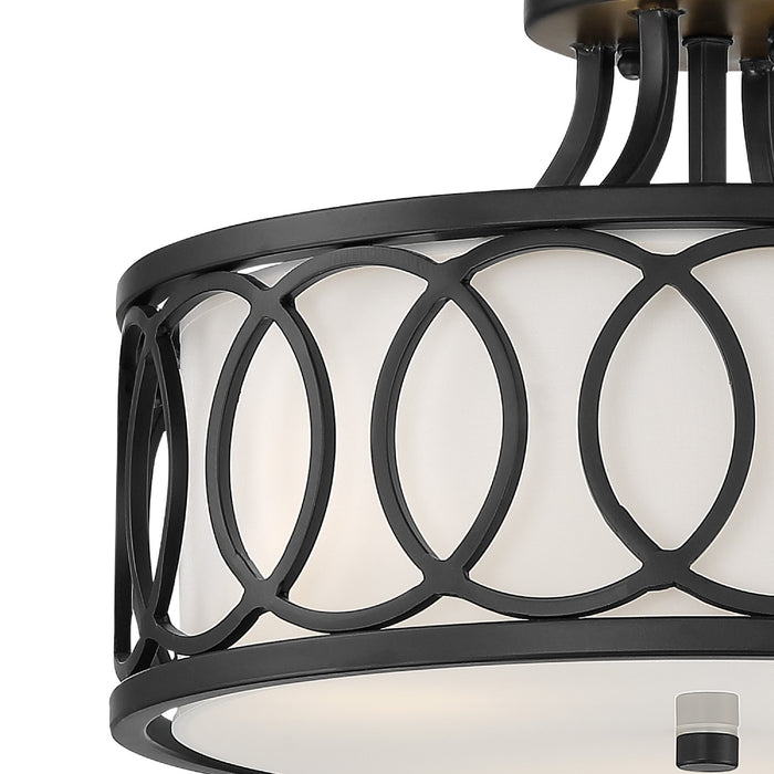 Crystorama 285-MK Graham Three Light Semi Flush Mount Matte Black Alternate Image 2.jpg