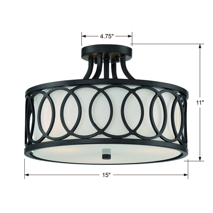 Crystorama 285-MK Graham Three Light Semi Flush Mount Matte Black Alternate Image 4.jpg