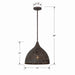 Crystorama JAS-A5010-FB Jasmine One Light Pendant Forged Bronze Alternate Image 4.jpg