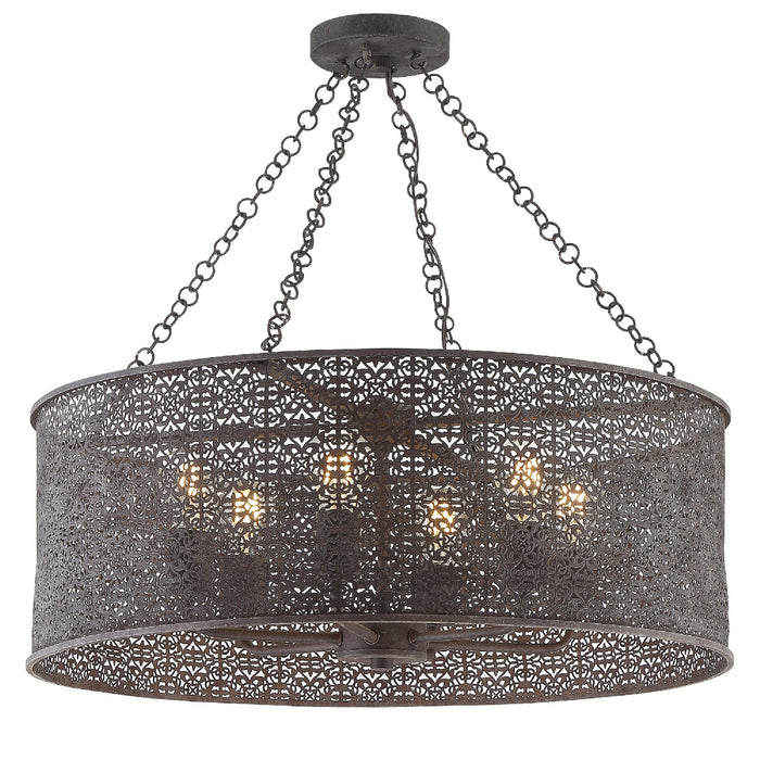 Crystorama JAS-A5016-FB Jasmine Six Light Chandelier Forged Bronze Alternate Image.jpg