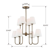 Crystorama KEE-A3008-VG Keenan Eight Light Chandelier Vibrant Gold Alternate Image 2.jpg
