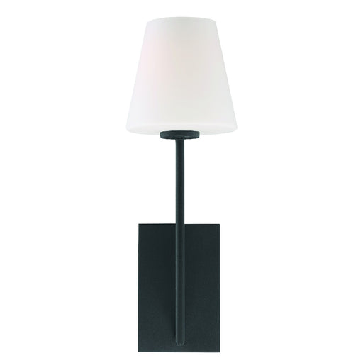 Crystorama LEN-250-OP-BF Lena One Light Wall Sconce Black Forged Alternate Image.jpg