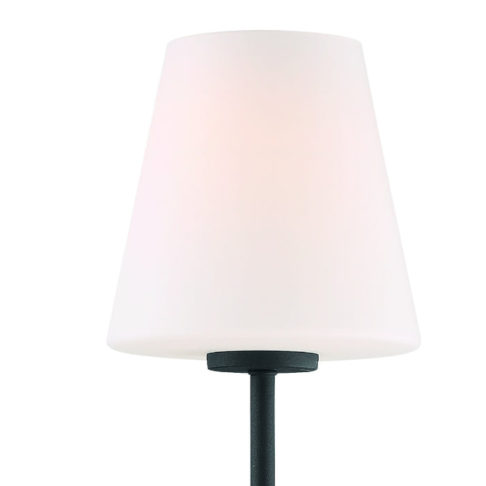 Crystorama LEN-250-OP-BF Lena One Light Wall Sconce Black Forged Alternate Image 2.jpg